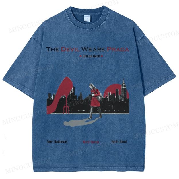 The Devil Wears Prada Fashion Comedy Retro Scene Graphic Washed T-Shirt