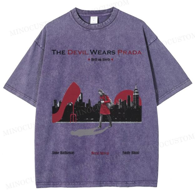 The Devil Wears Prada Fashion Comedy Retro Scene Graphic Washed T-Shirt