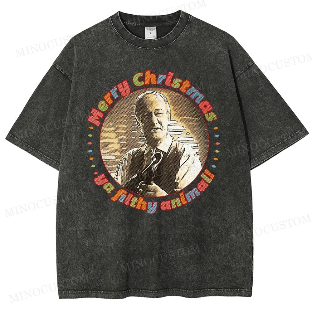 Home Alone Family Comedy Retro Quote & Portrait Graphic Washed T-Shirt