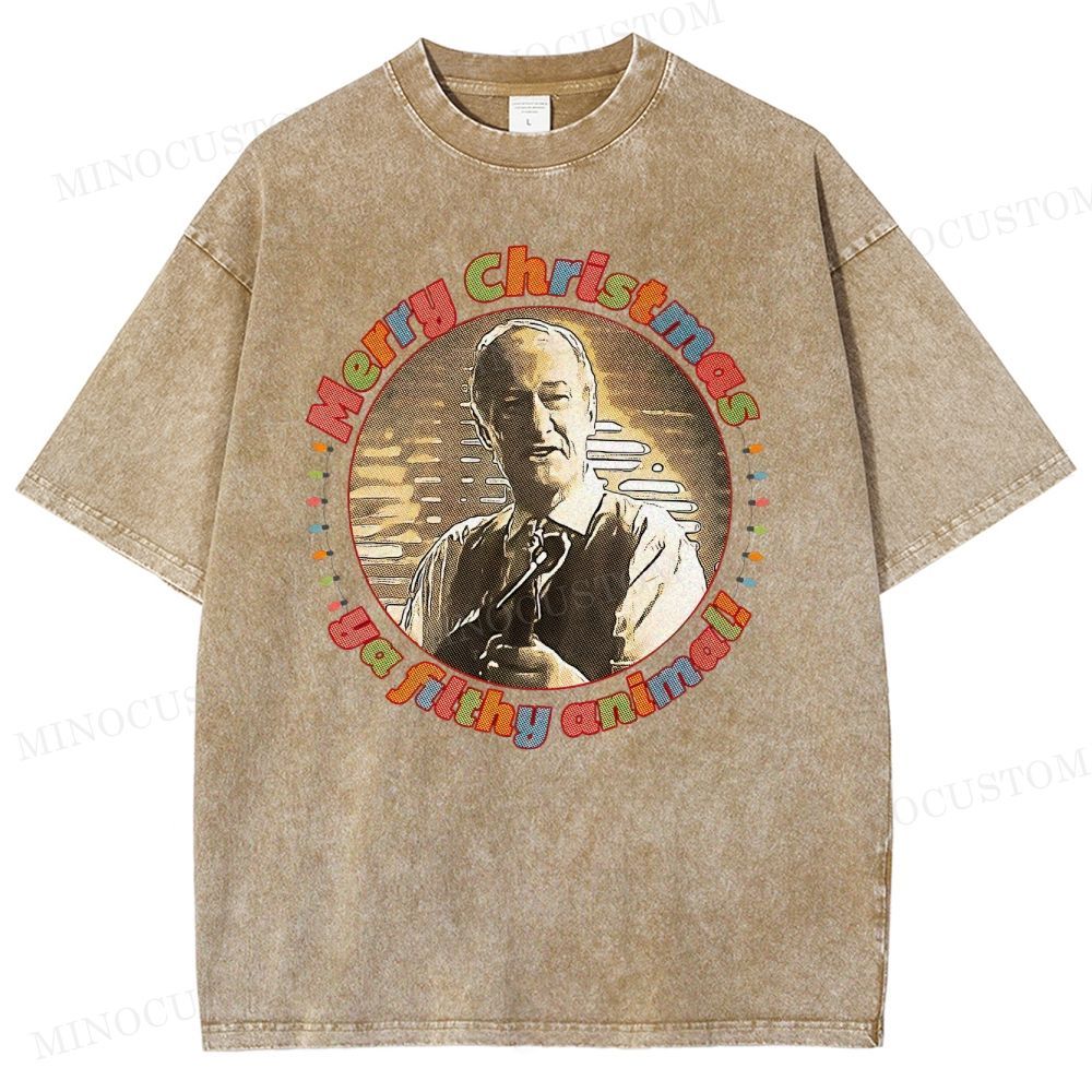 Home Alone Family Comedy Retro Quote & Portrait Graphic Washed T-Shirt