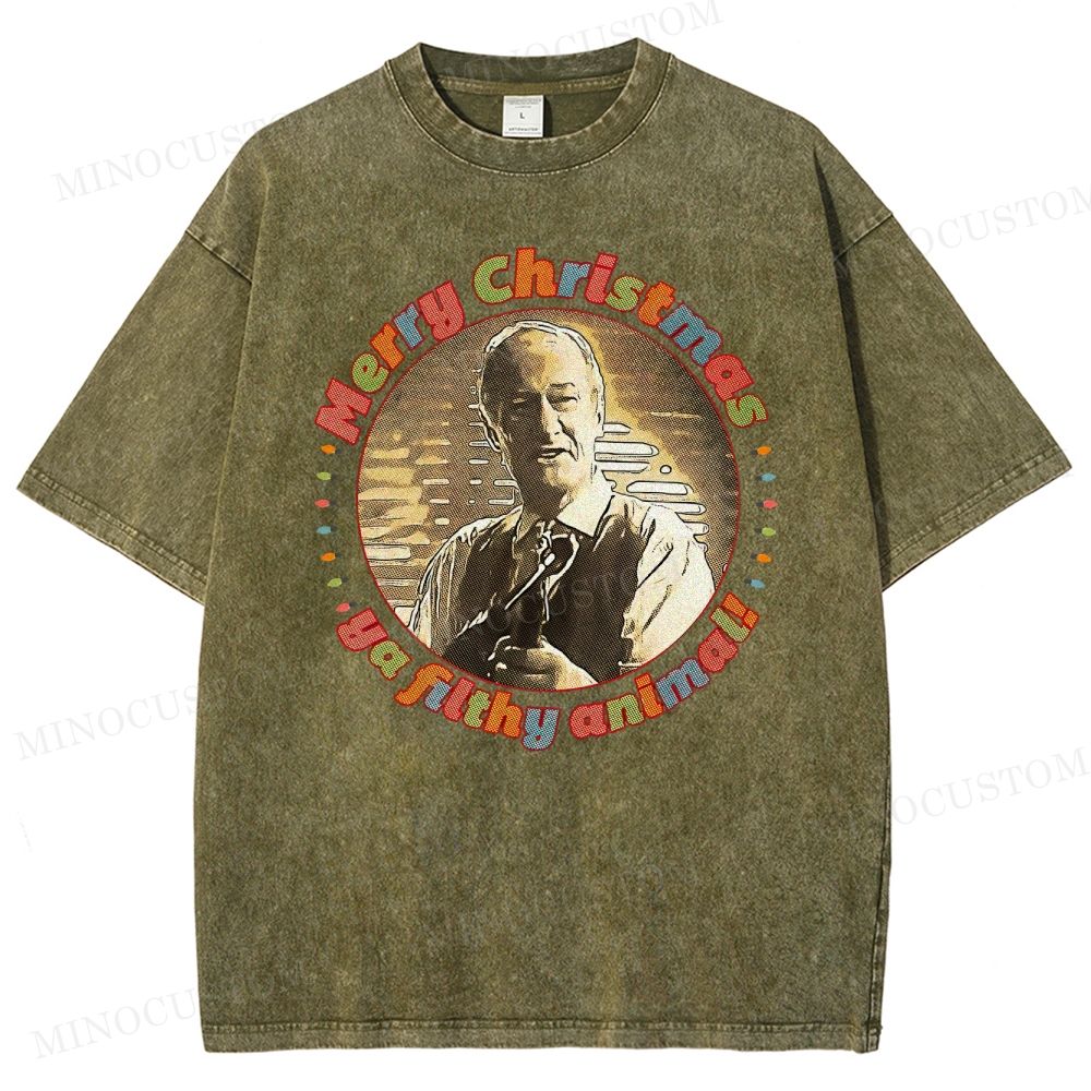 Home Alone Family Comedy Retro Quote & Portrait Graphic Washed T-Shirt