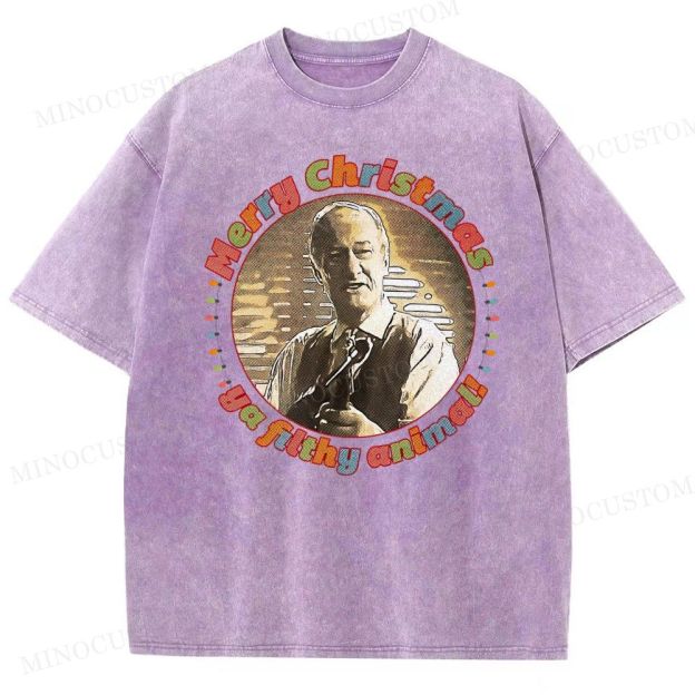 Home Alone Family Comedy Retro Quote & Portrait Graphic Washed T-Shirt