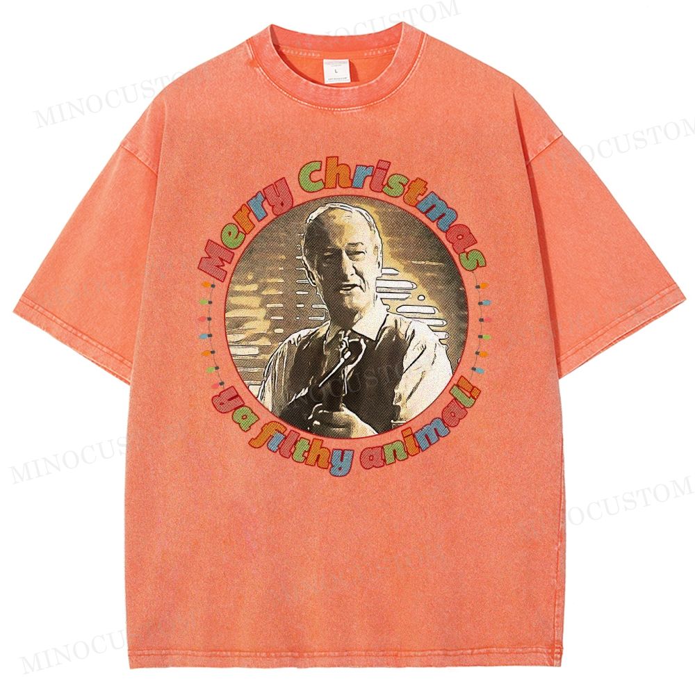 Home Alone Family Comedy Retro Quote & Portrait Graphic Washed T-Shirt