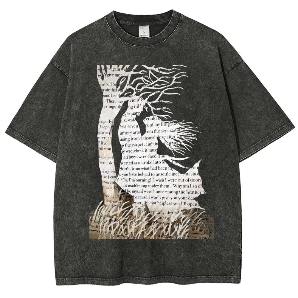 Wuthering Heights for Book lovers Washed T-Shirt 