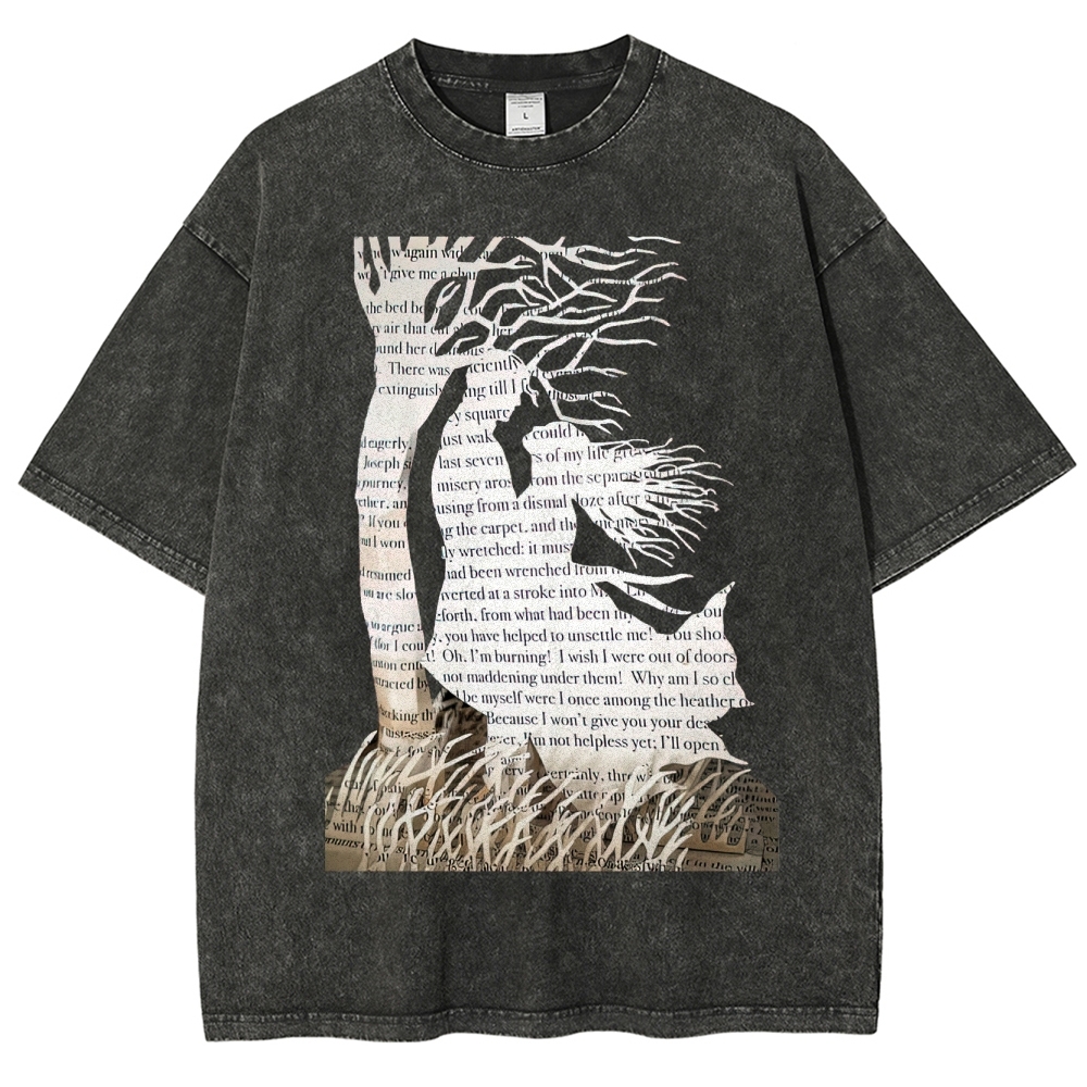 Wuthering Heights for Book lovers Washed T-Shirt