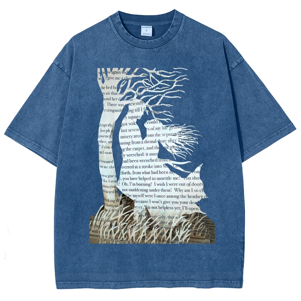 Wuthering Heights for Book lovers Washed T-Shirt 