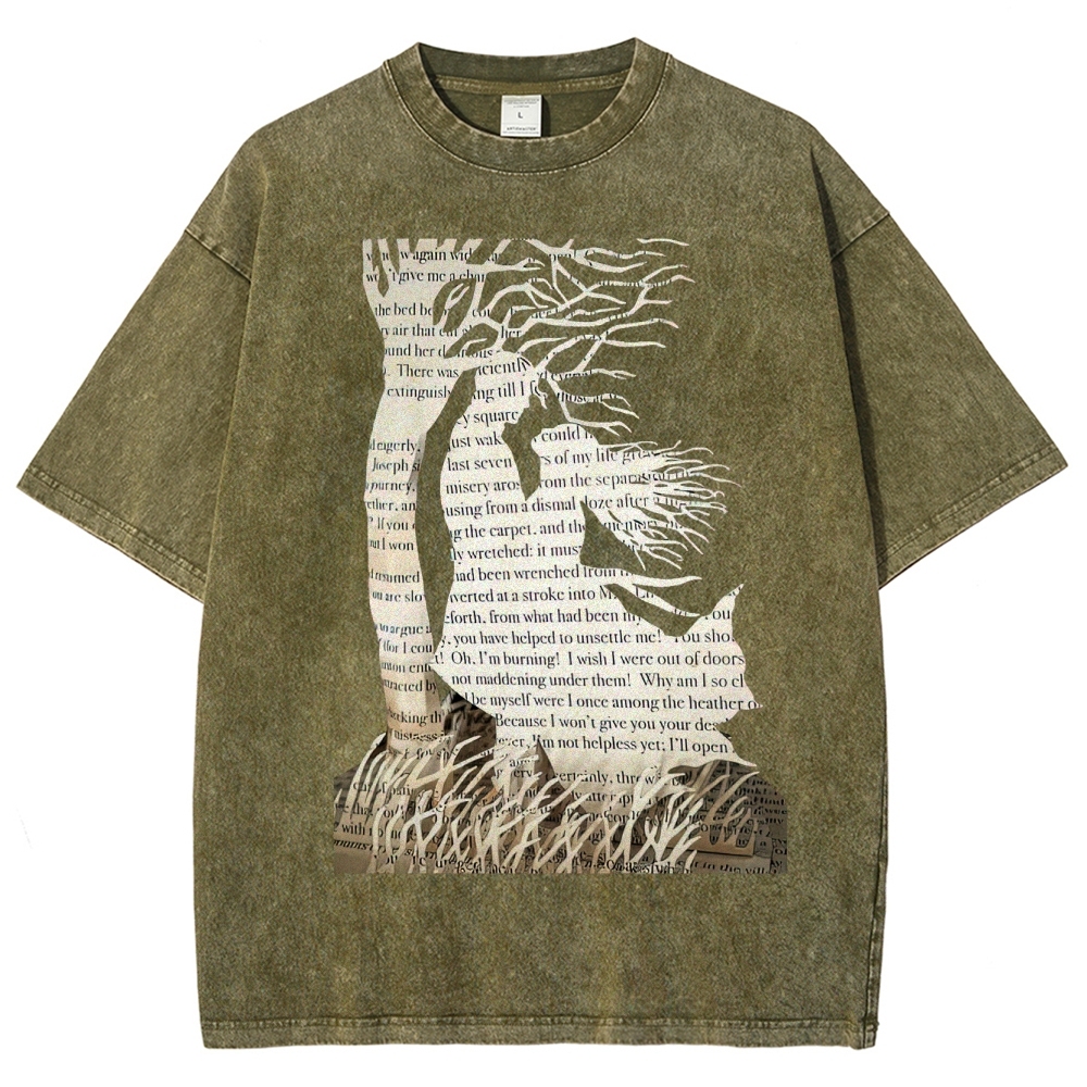 Wuthering Heights for Book lovers Washed T-Shirt 