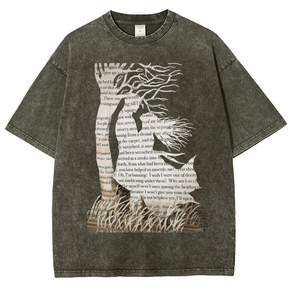 Wuthering Heights for Book lovers Washed T-Shirt 