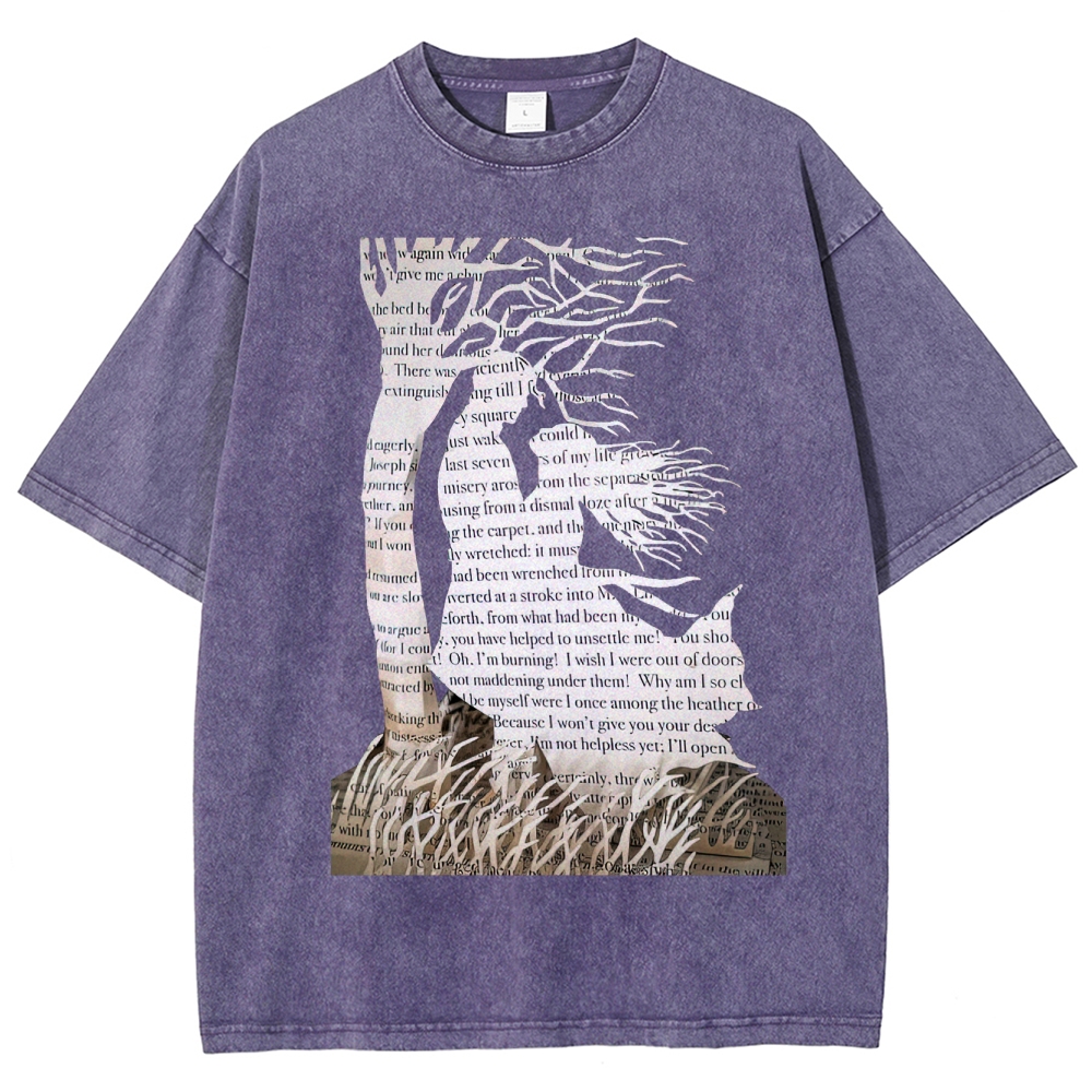 Wuthering Heights for Book lovers Washed T-Shirt 