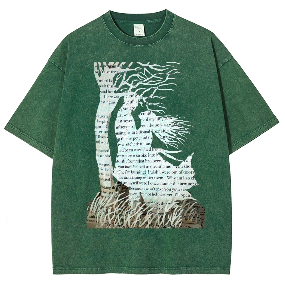 Wuthering Heights for Book lovers Washed T-Shirt 