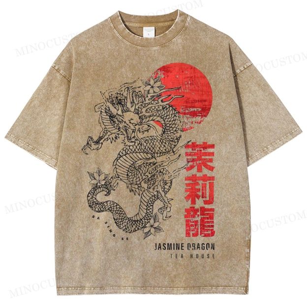 Avatar: The Last Airbender Jasmine Dragon Tea House Retro Graphic Washed T-Shirt