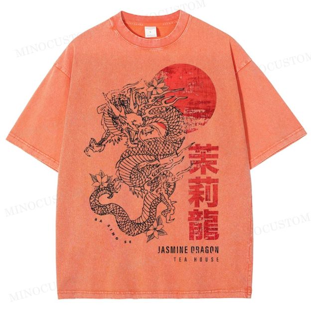 Avatar: The Last Airbender Jasmine Dragon Tea House Retro Graphic Washed T-Shirt