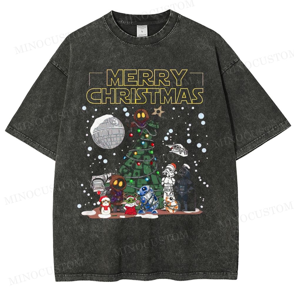 Star Wars Holiday Special Retro Collage Graphic Washed T-Shirt 