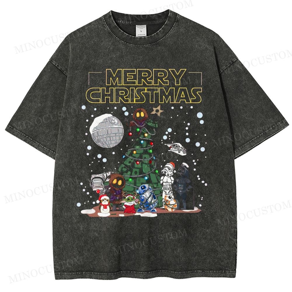 Star Wars Holiday Special Retro Collage Graphic Washed T-Shirt