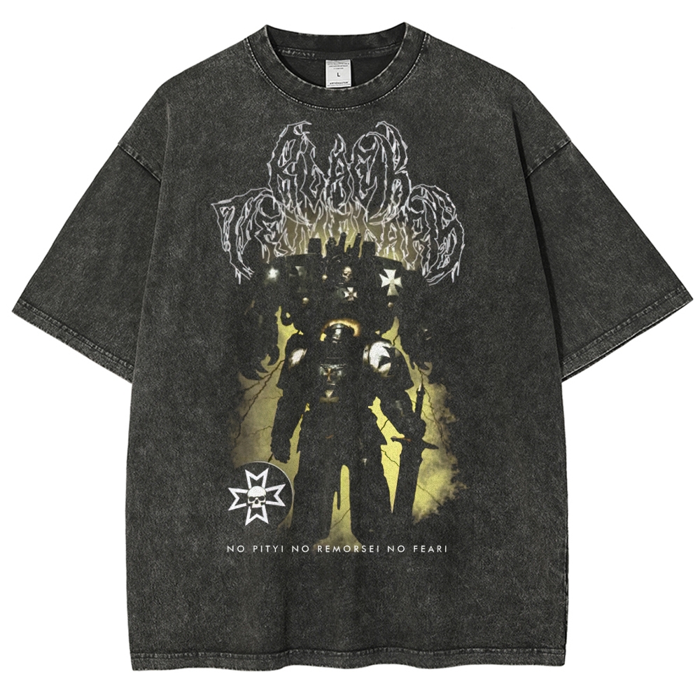 Space Marine Black Templar Metal Washed T-Shirt 