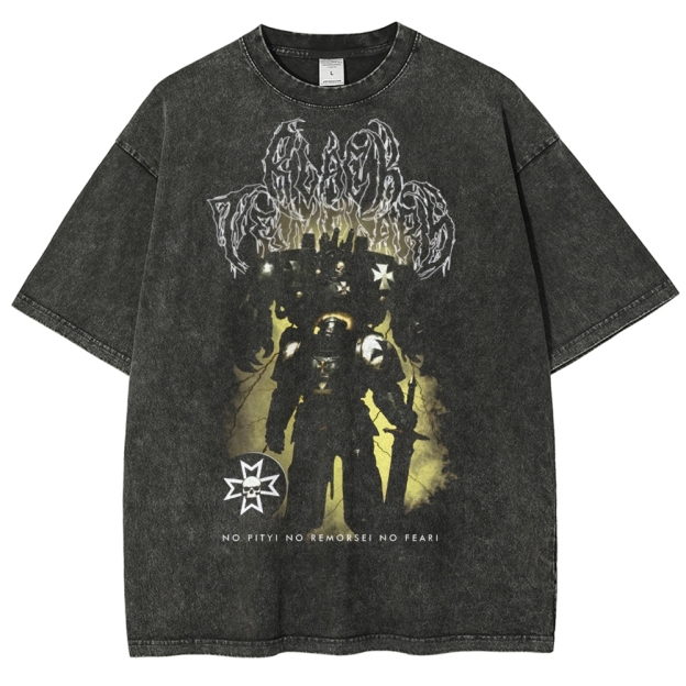 Space Marine Black Templar Metal Washed T-Shirt 