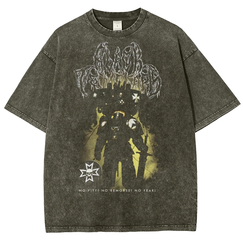 Space Marine Black Templar Metal Washed T-Shirt 
