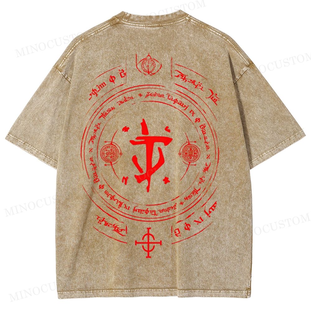 Medieval Sci Fi Gamer Retro Washed T-Shirt 