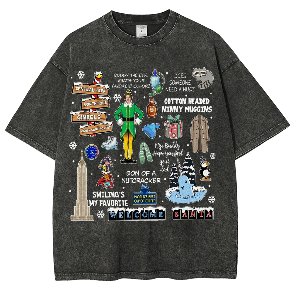 Christmas classic movies from the 90s  Washed T-Shirt 