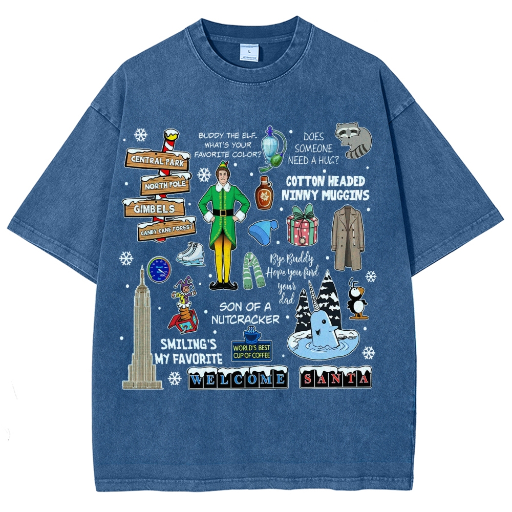 Christmas classic movies from the 90s  Washed T-Shirt 