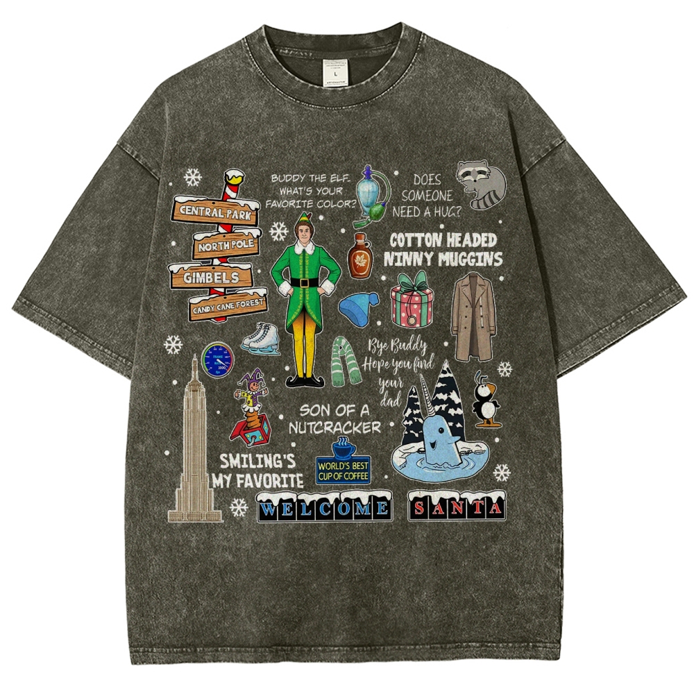 Christmas classic movies from the 90s  Washed T-Shirt 