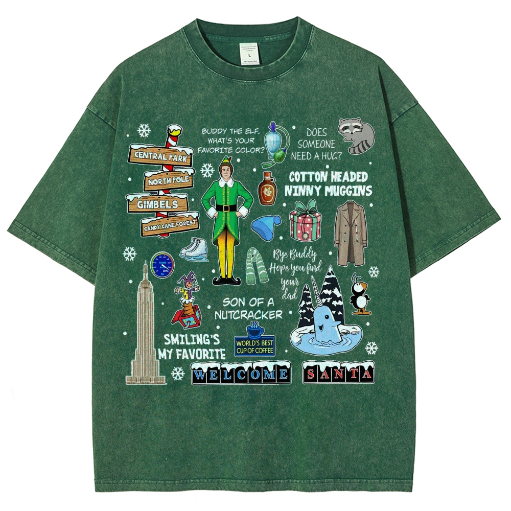 Christmas classic movies from the 90s  Washed T-Shirt 
