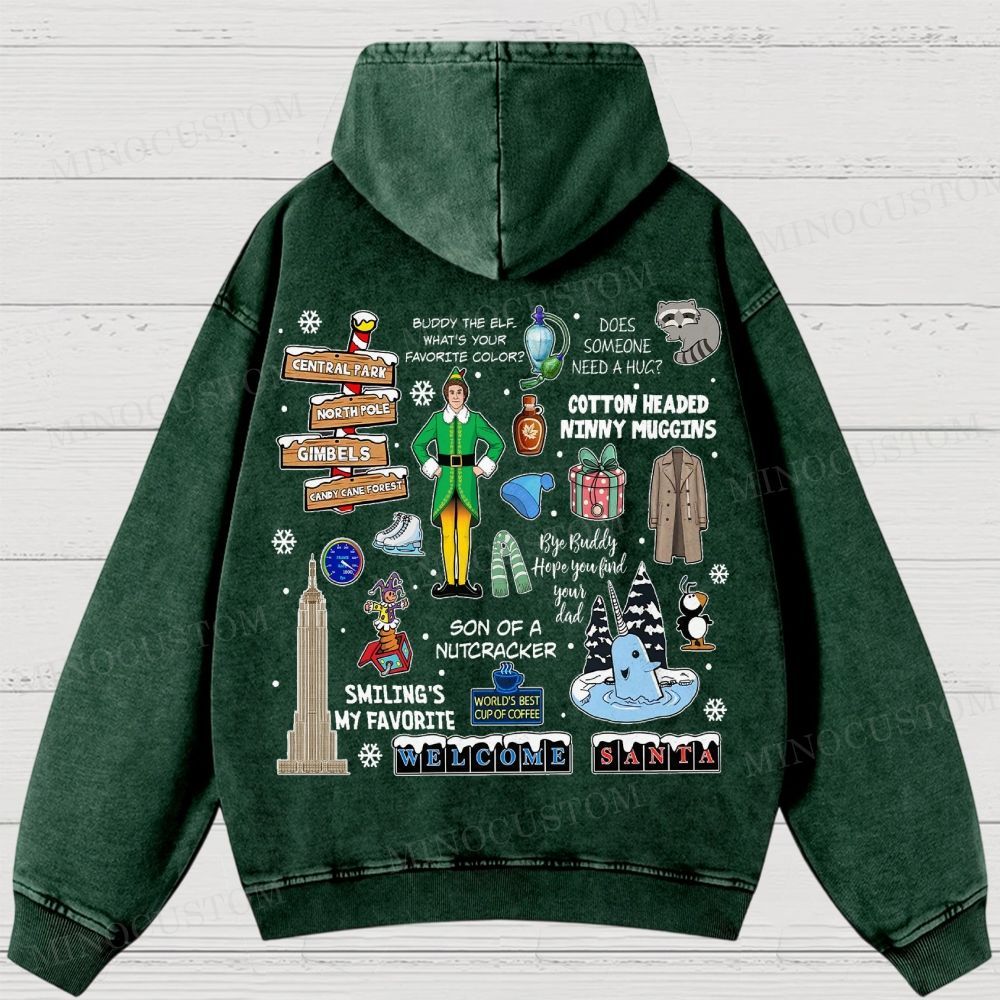 Christmas classic movies from the 90s Washed Hoodies