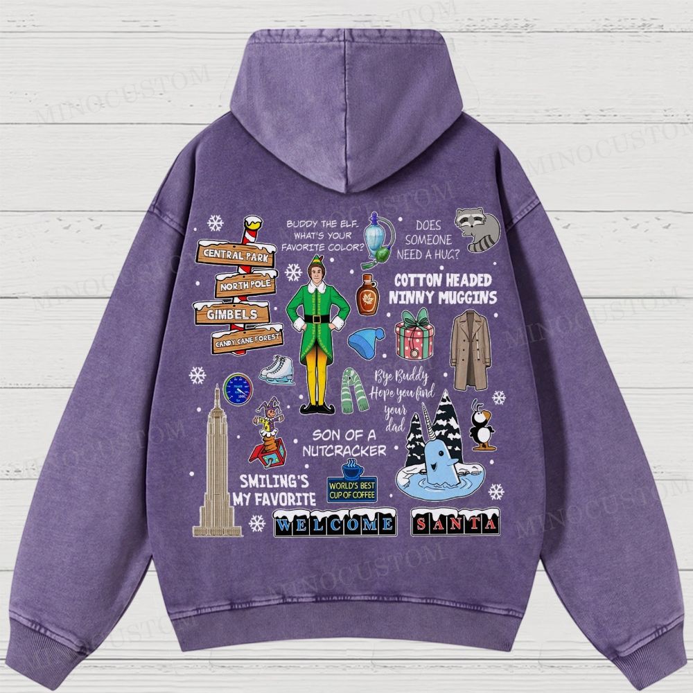 Christmas classic movies from the 90s Washed Hoodies 