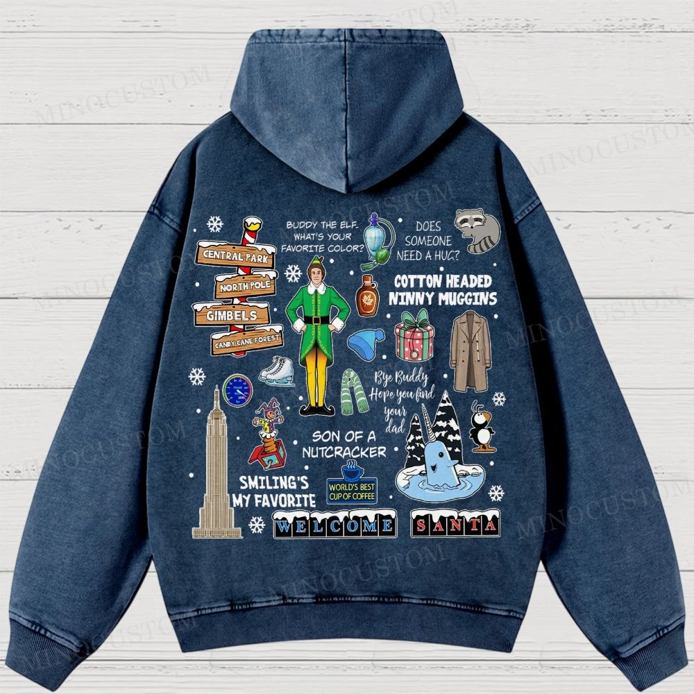 Christmas classic movies from the 90s Washed Hoodies 
