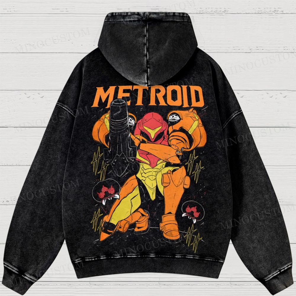 Video Games Washed Hoodies 