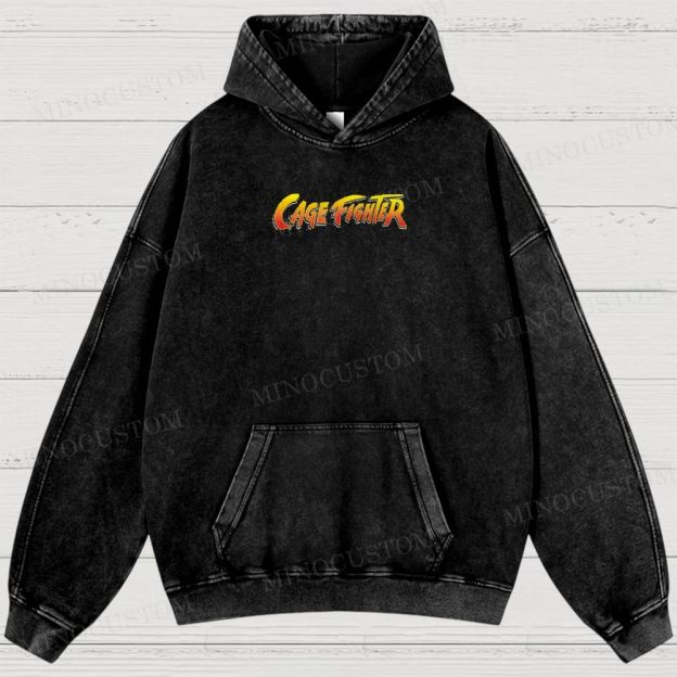 Cage Fighter Nicolas Cage  Washed Hoodies 