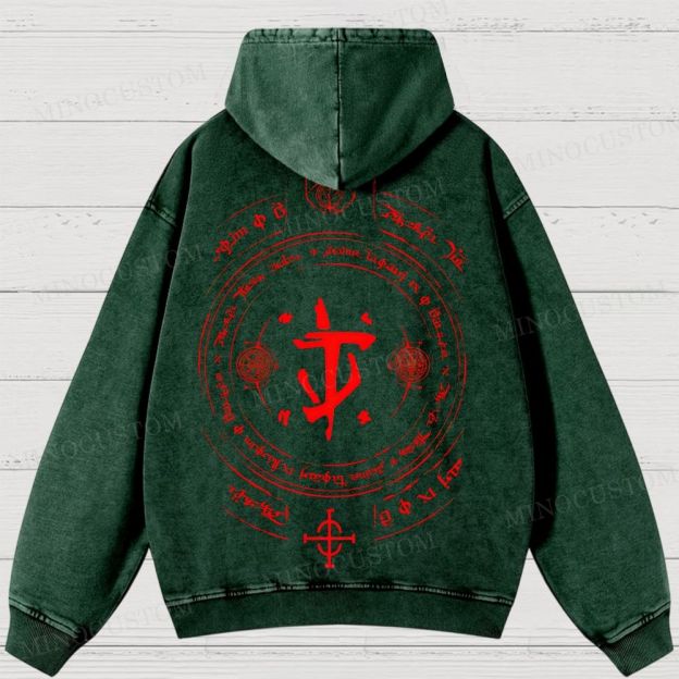 Medieval Sci Fi Gamer Retro Washed Hoodies 