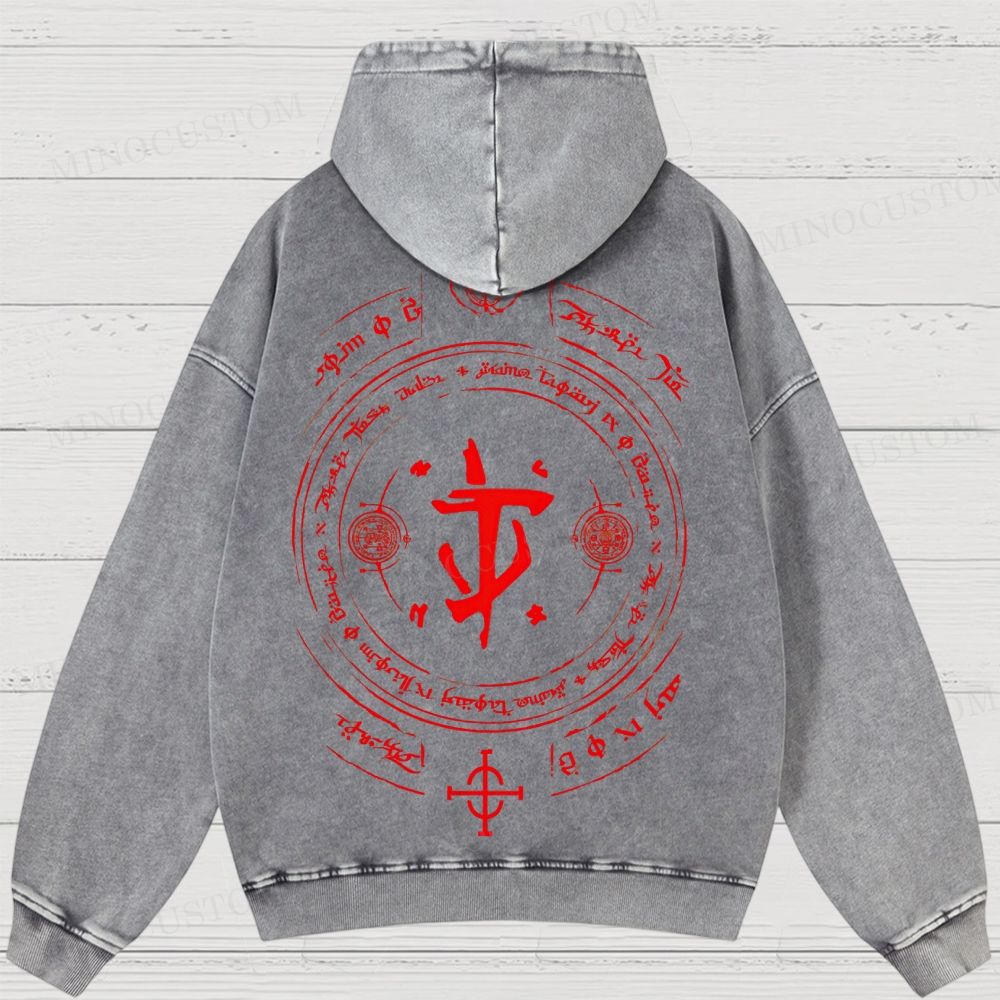 Medieval Sci Fi Gamer Retro Washed Hoodies 