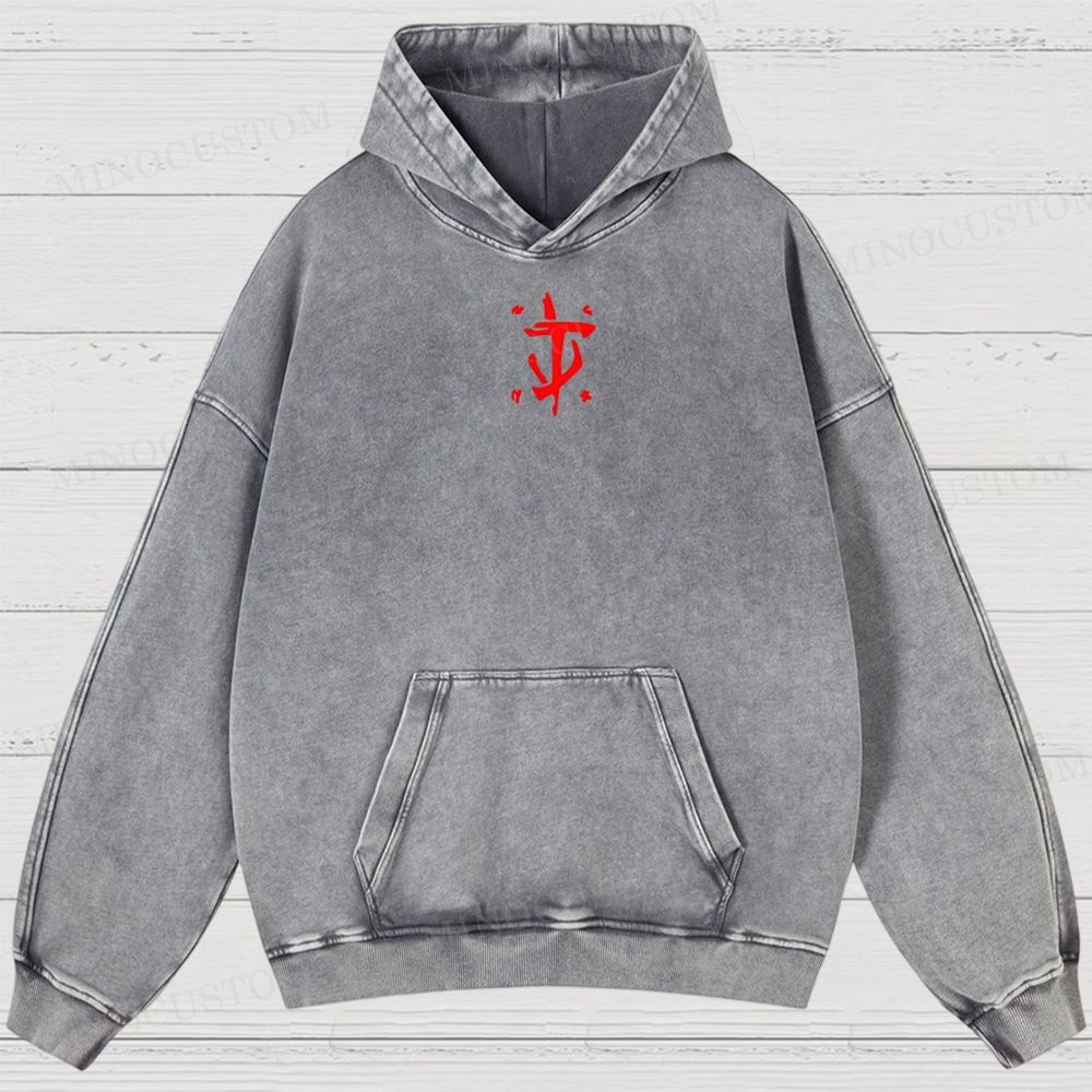 Medieval Sci Fi Gamer Retro Washed Hoodies 