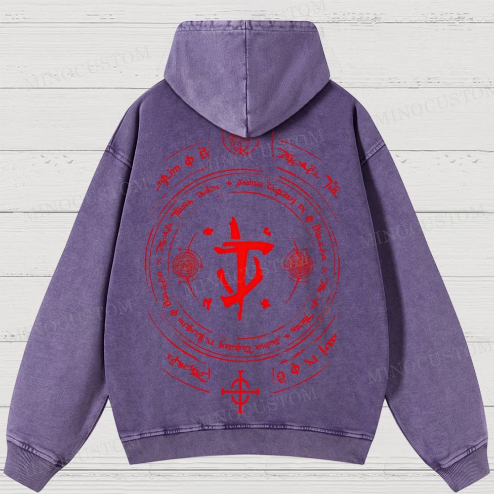 Medieval Sci Fi Gamer Retro Washed Hoodies 