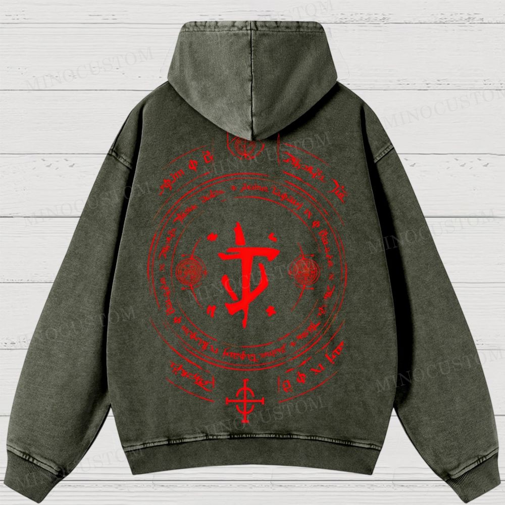 Medieval Sci Fi Gamer Retro Washed Hoodies 