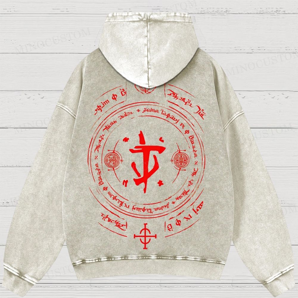 Medieval Sci Fi Gamer Retro Washed Hoodies 