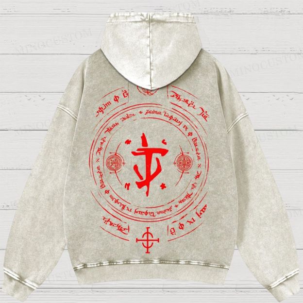 Medieval Sci Fi Gamer Retro Washed Hoodies 