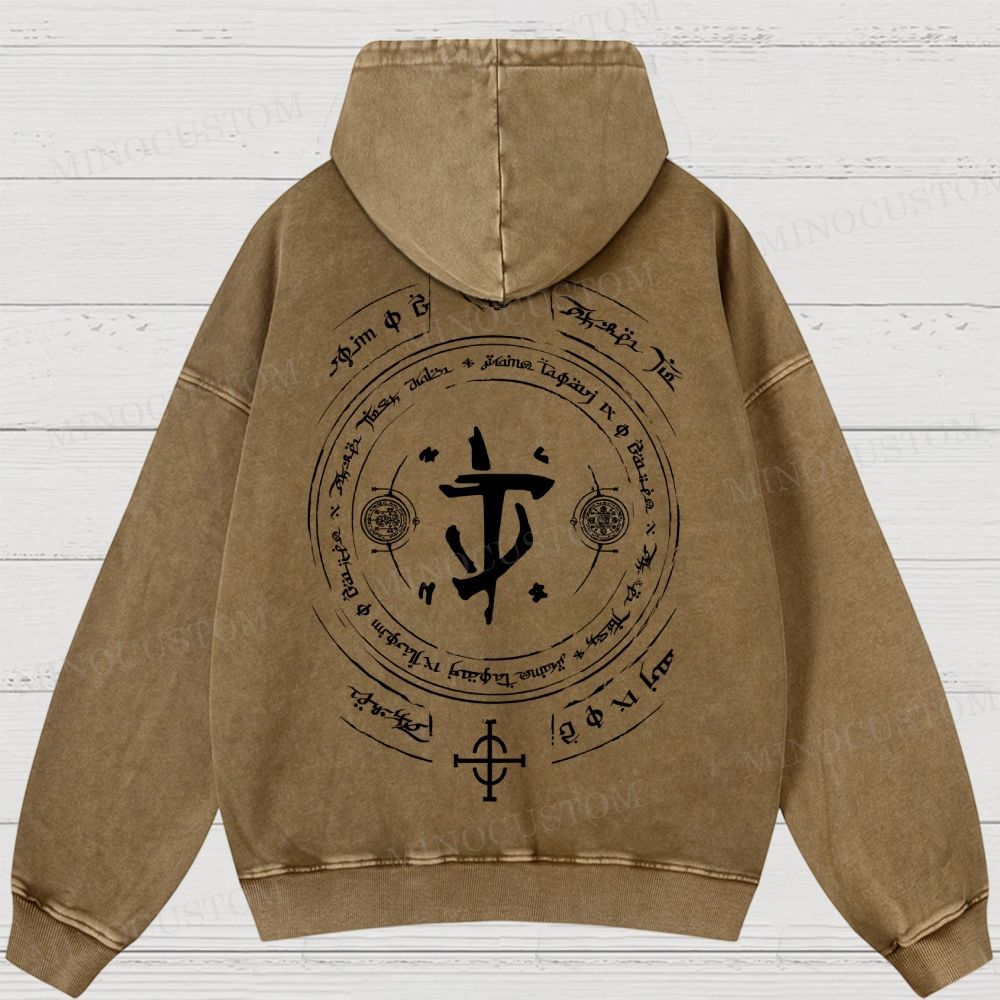 Medieval Sci Fi Gamer Retro Washed Hoodies 