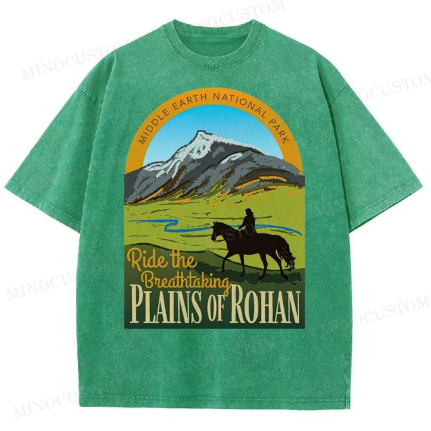 Ride the Breathtaking Plains of Rohan • Lord of the Rings  Washed T-Shirt 