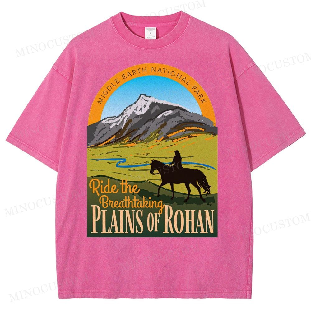Ride the Breathtaking Plains of Rohan • Lord of the Rings  Washed T-Shirt 