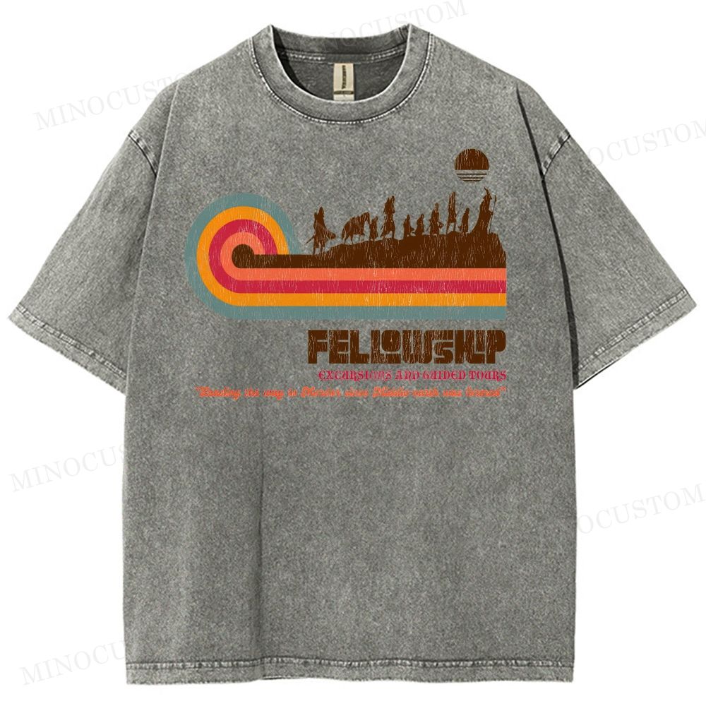 Fellowship of the Ring Retro Tour Washed T-Shirt 