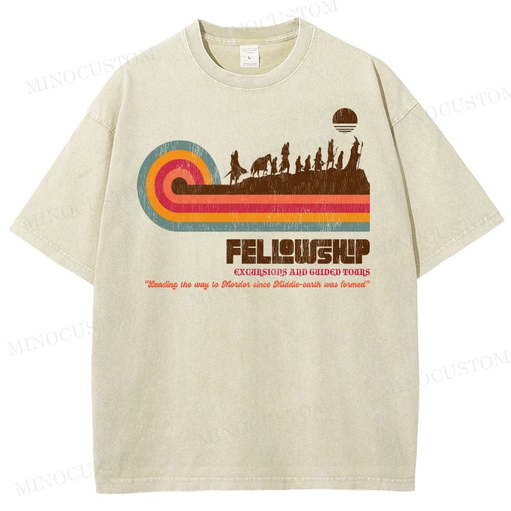 Fellowship of the Ring Retro Tour Washed T-Shirt 