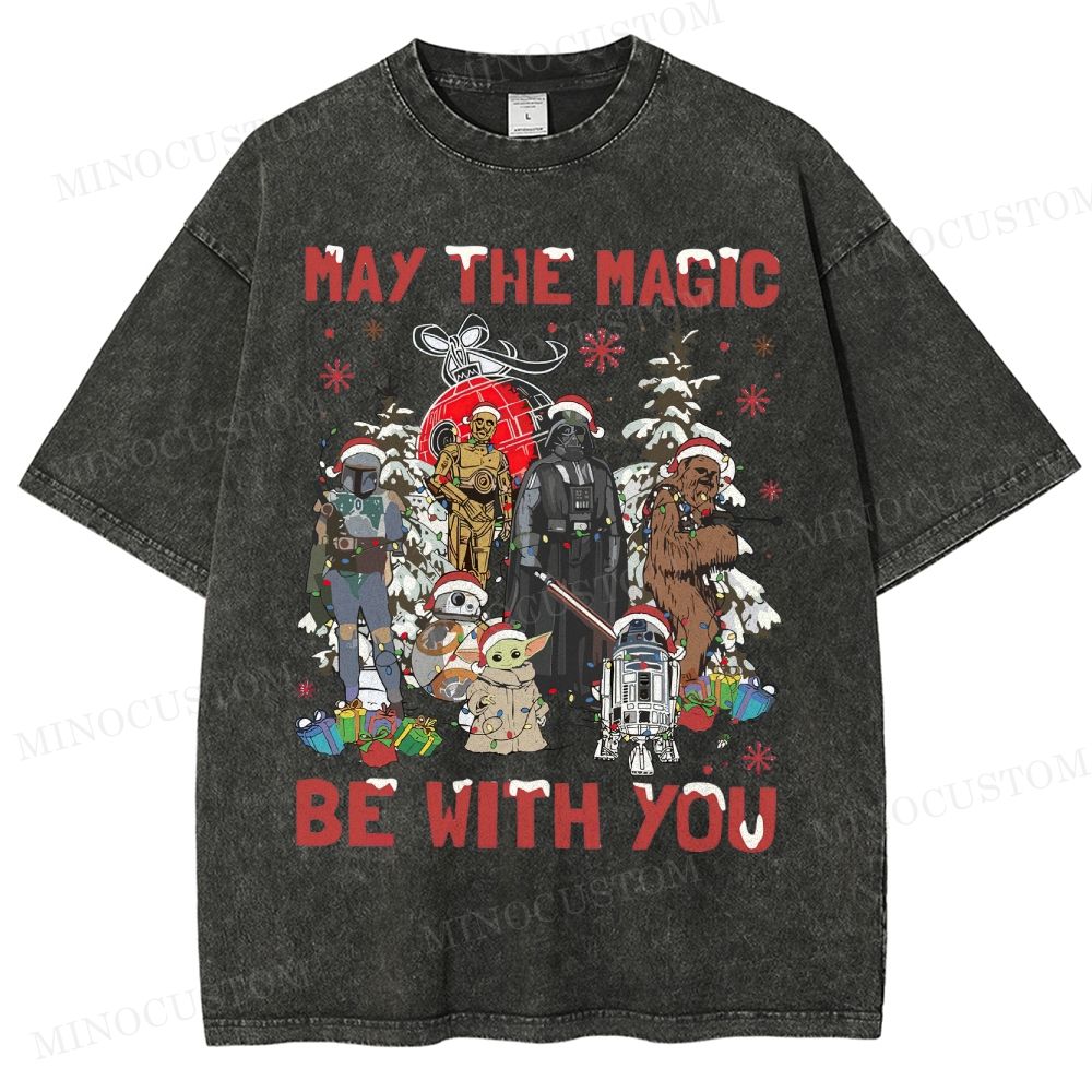 Star Wars Merry Christmas Washed T-Shirt 