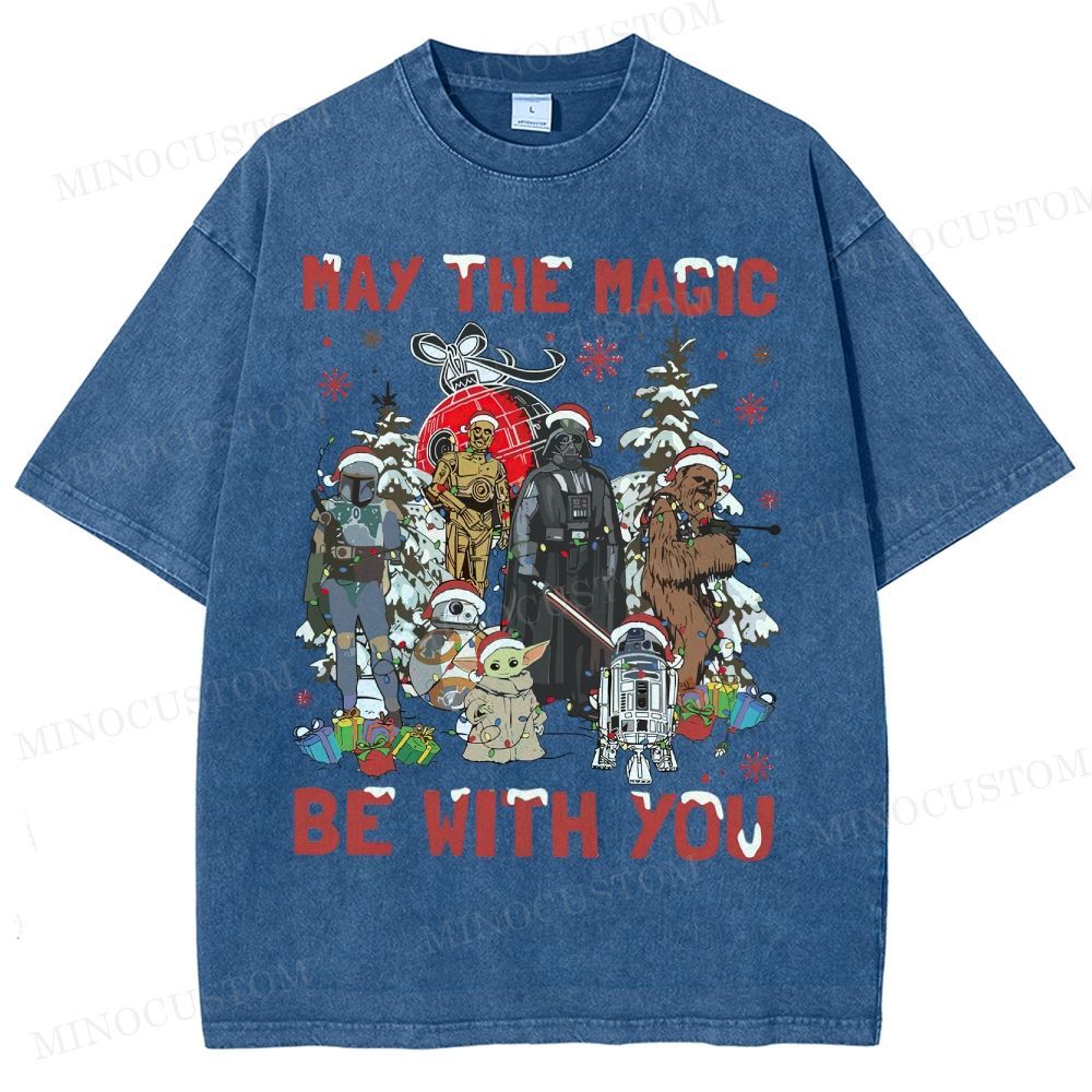 Star Wars Merry Christmas Washed T-Shirt 