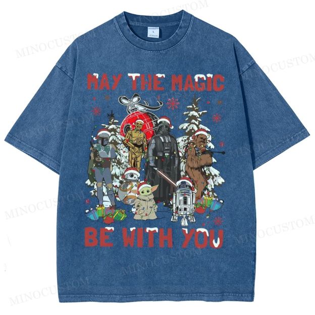 Star Wars Merry Christmas Washed T-Shirt 