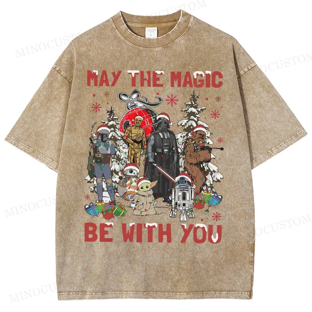 Star Wars Merry Christmas Washed T-Shirt 