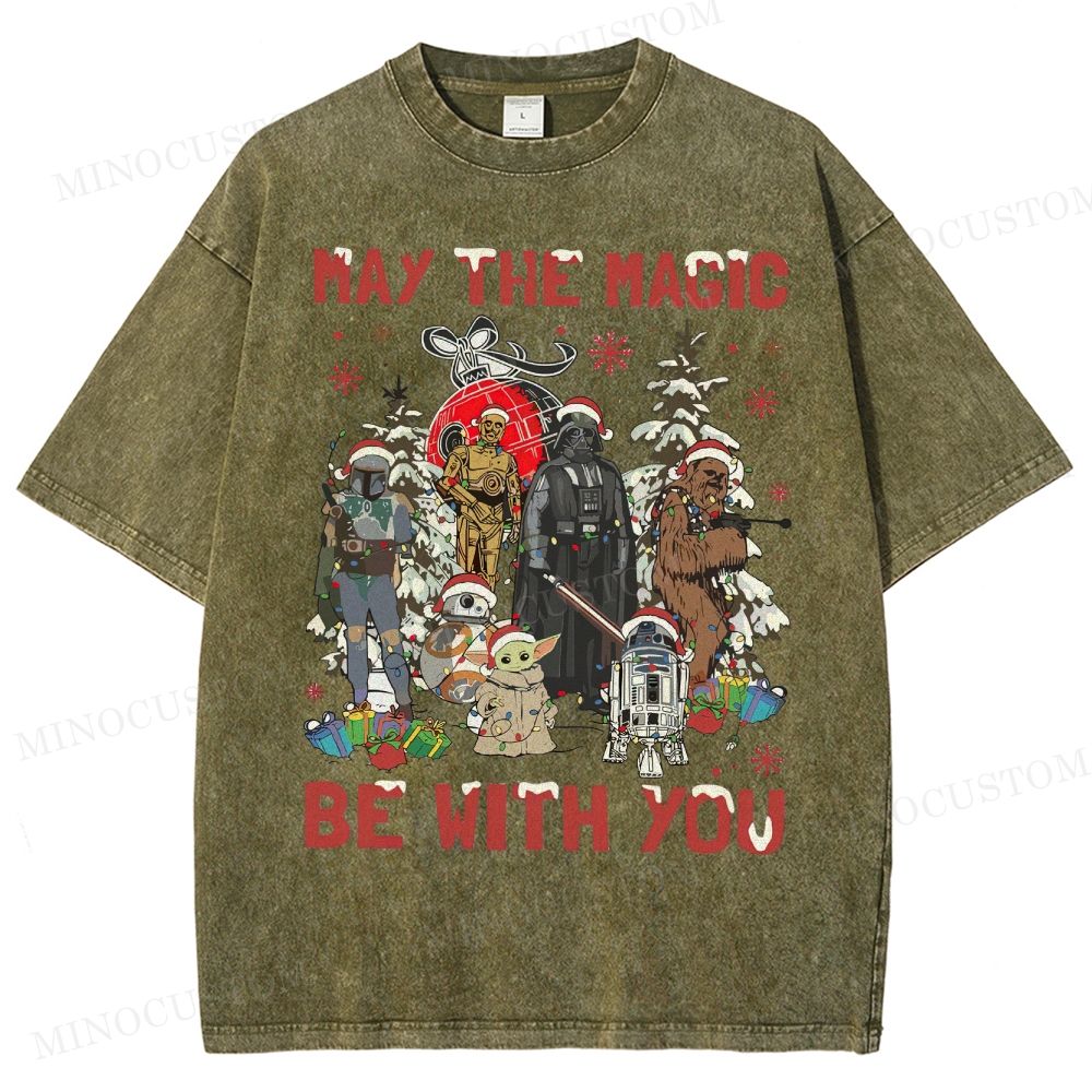 Star Wars Merry Christmas Washed T-Shirt 