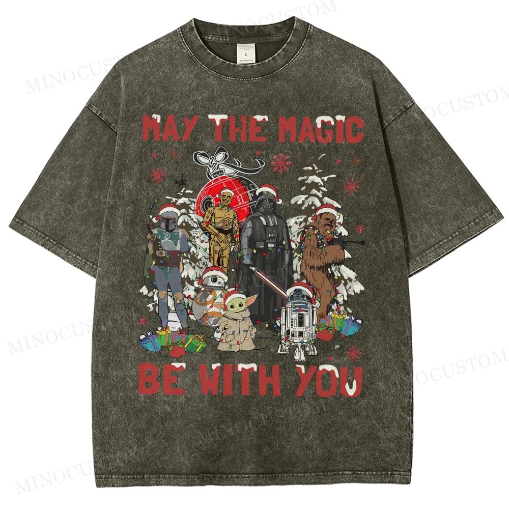Star Wars Merry Christmas Washed T-Shirt 