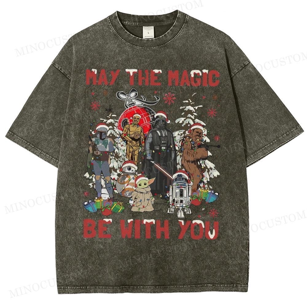 Star Wars Merry Christmas Washed T-Shirt 